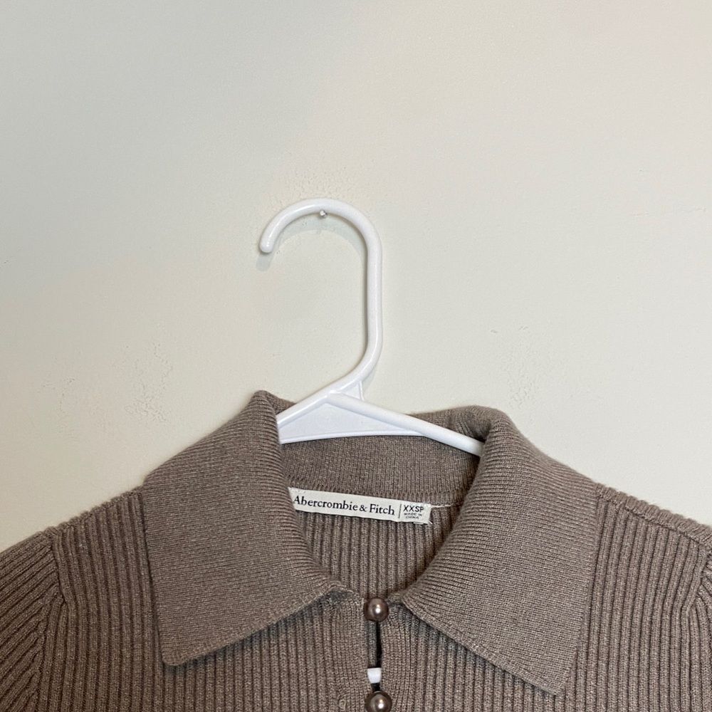 Abercrombie & Fitch long-sleeve collared midi sweater dress - Picture 8 of 13